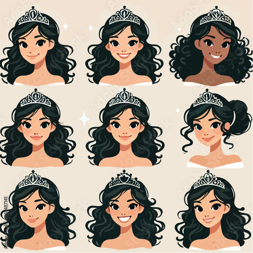 beautiful smiling cinderella wearing a crown