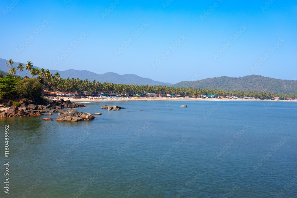Boats at the Palolem Beach in Goa, India Boats at the Palolem Beach in Goa, India