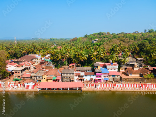 Koti Teertha pond aerial panoramic view in Gokarna photo