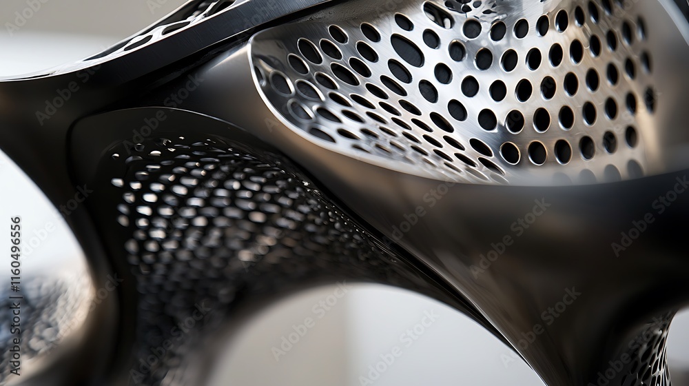 A close up of a piece of art with a lot of holes in it A close up of a piece of art with a lot of holes in it