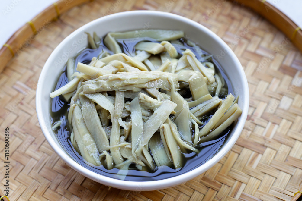 Bamboo shoot in tiliacora triandra juice Bamboo shoot in tiliacora triandra juice
