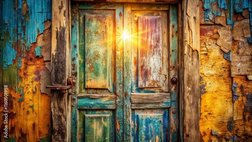 Ripped Photo Effect, Eye Level View, Torn Edges, Vintage, Grunge Texture, Cinematic