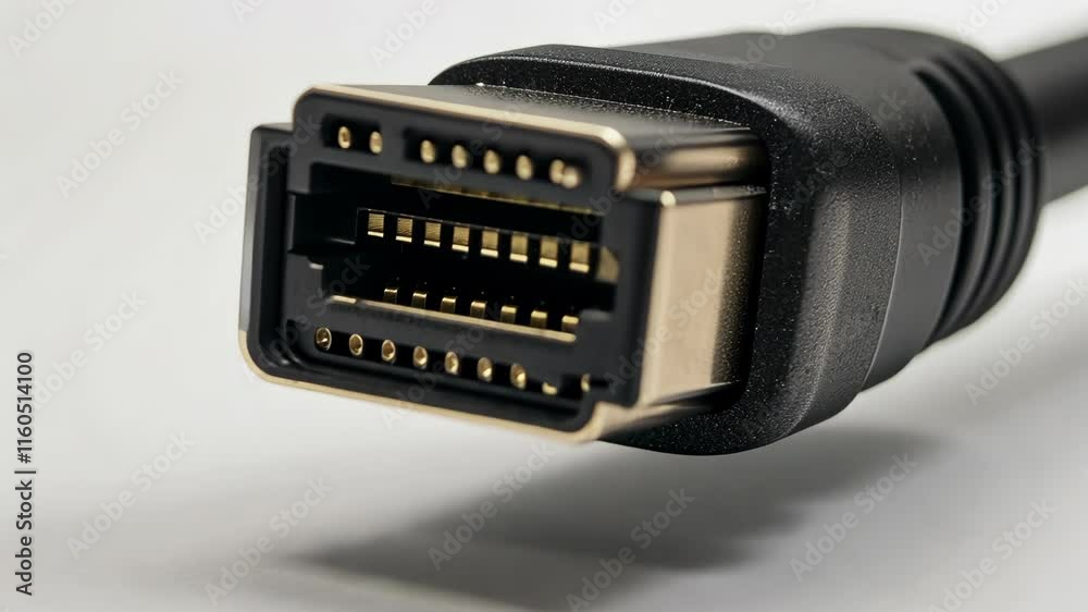 High-quality connector for electronic devices showcasing detailed pin arrangement and durable design under natural light