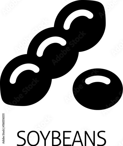 A soybean soy bean food allergen icon concept. Possibly an icon for the allergen or allergy.