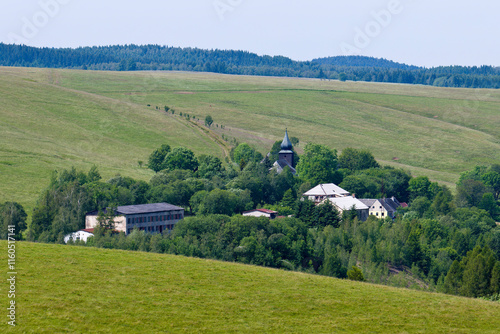 Obraz na plátně Blick auf Moldava