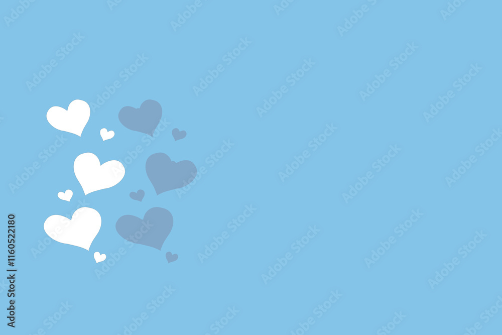 hearts on pastel background. valentine's day, hearts, greeting card hearts on pastel background. valentine's day, hearts, greeting card