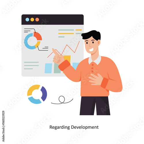 Regarding Development  concept vector illustration. Product Management isolated On white Background.                      
