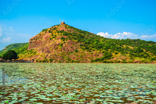 Jet Sagar lake in Bundi, India photo