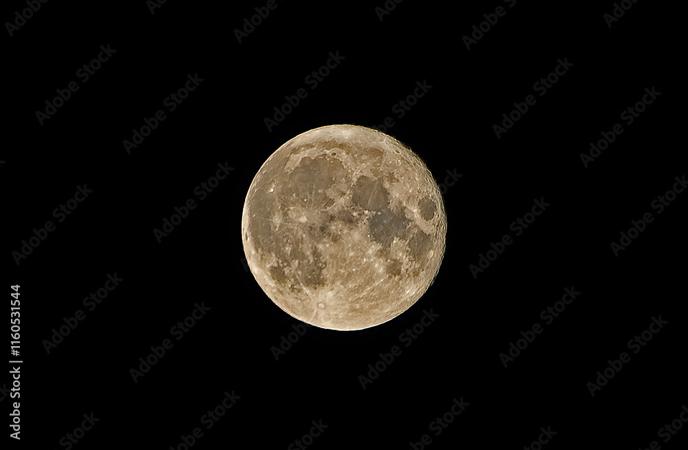 Obraz premium Close-up of the moon in the night sky.