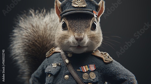 The Gallant General: A Squirrel in Uniform photo