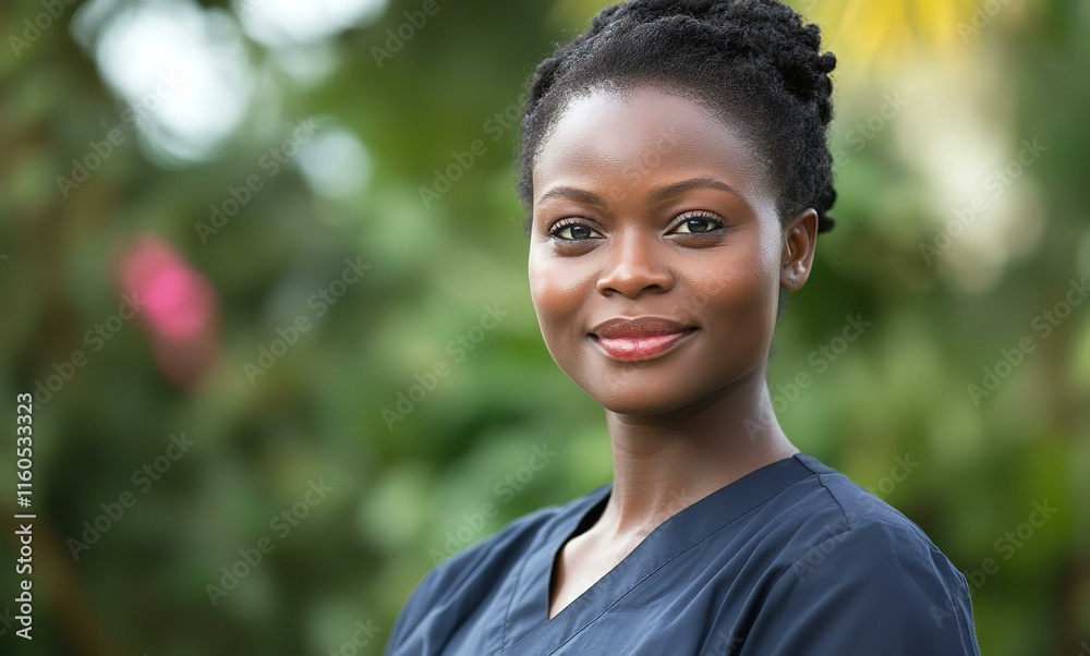 portrait of a black physiotherapy person in uniform portrait of a black physiotherapy person in uniform