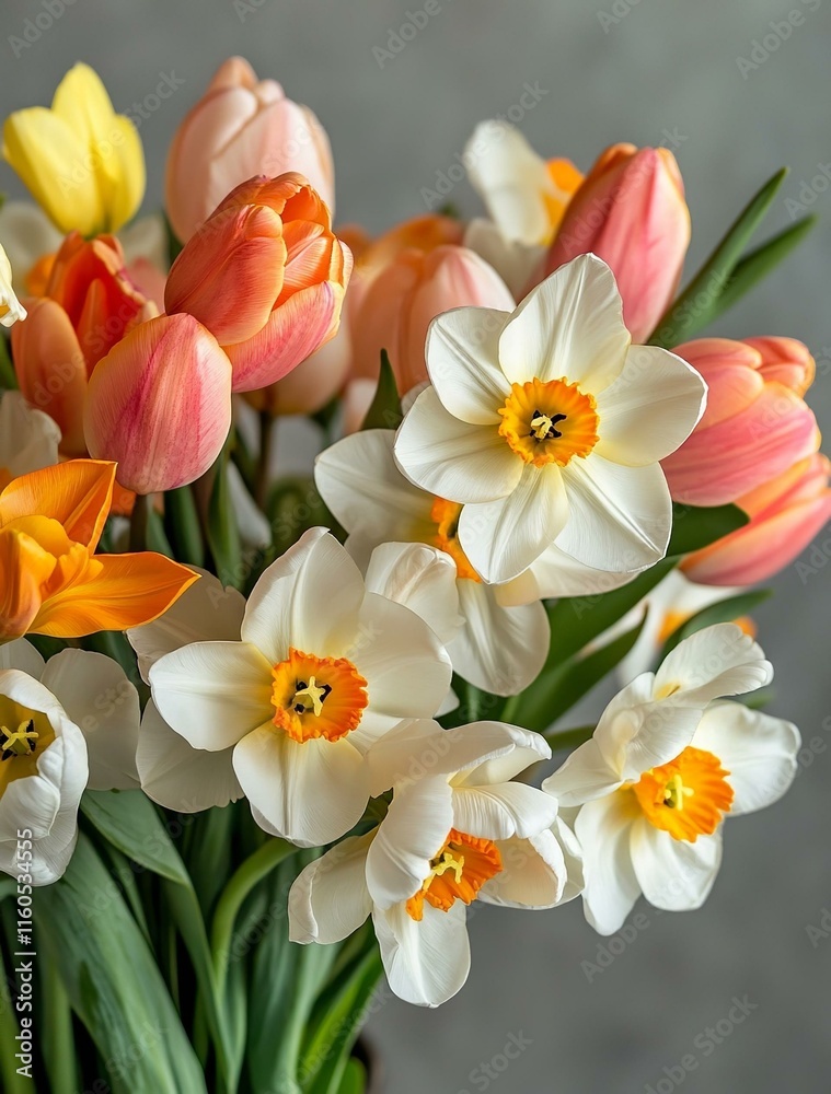 Narcissus and tulips for Easter Narcissus and tulips for Easter