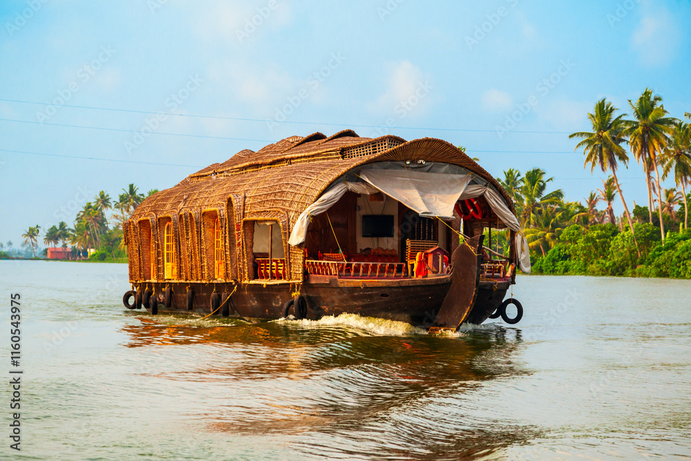 Houseboat in Alappuzha backwaters, Kerala