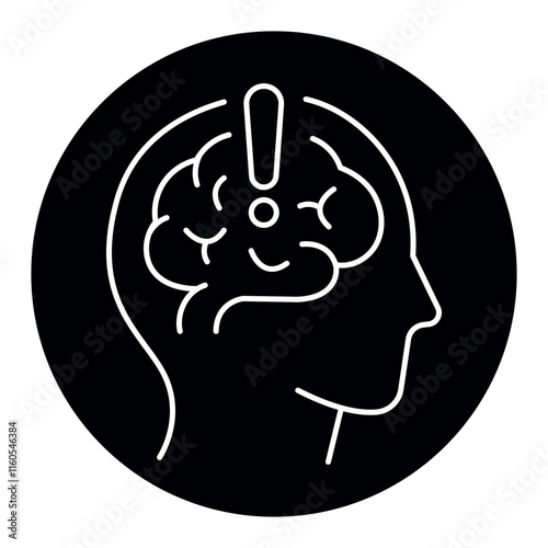 Stroke disease line black icon. Sign for web page, mobile app,