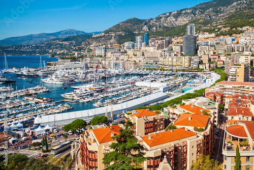 Monte Carlo, Monaco aerial view