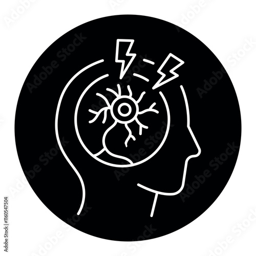 Multiple sclerosis line black icon. Sign for web page, mobile app,