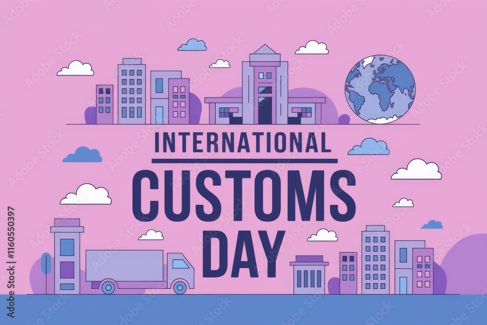 Fototapeta premium International Customs Day: Celebrating global trade and border security.