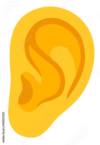 Yellow Ear Emoji 