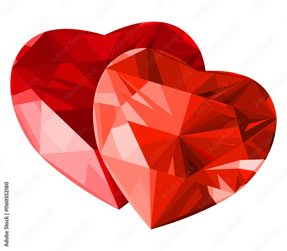 Iridescent shining red diamond heart shaped isolated on transparent background cutout. Elegance gemstone design for valentine, birthday greeting card etc. Iridescent shining red diamond heart shaped isolated on transparent background cutout. Elegance gemstone design for valentine, birthday greeting card etc.