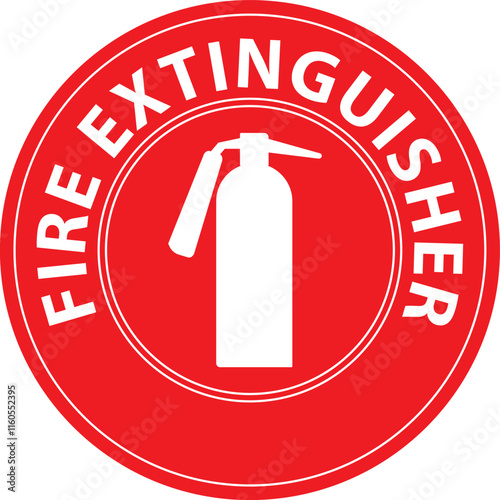 Fire extinguisher sign sticker vector.eps
