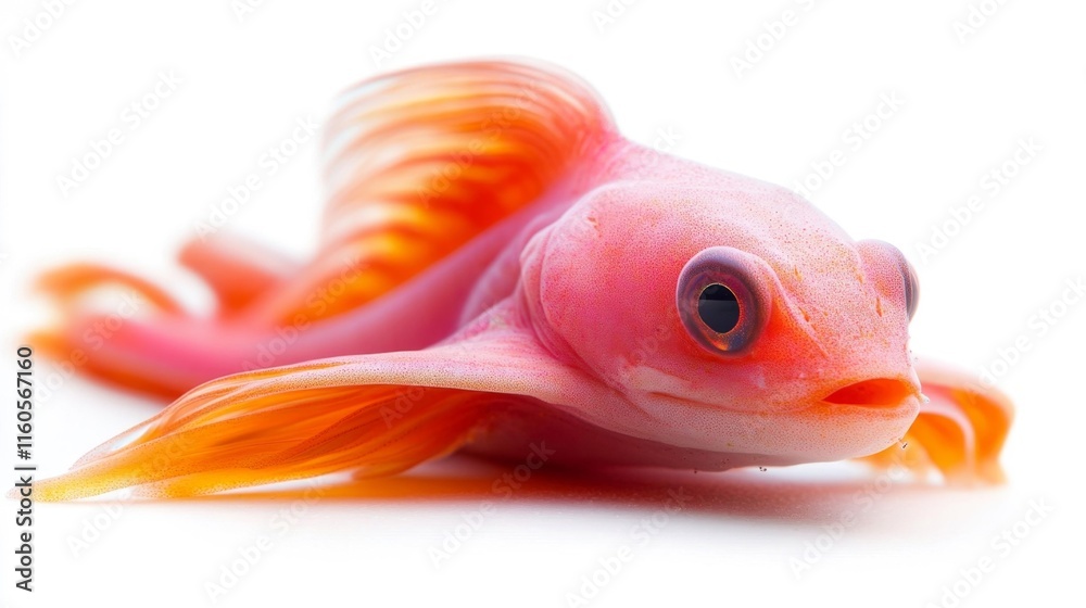 Fototapeta premium Ribbon eel isolated on a white background. Generative AI