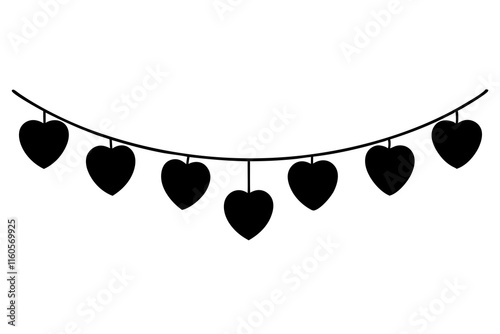 black and white hearts