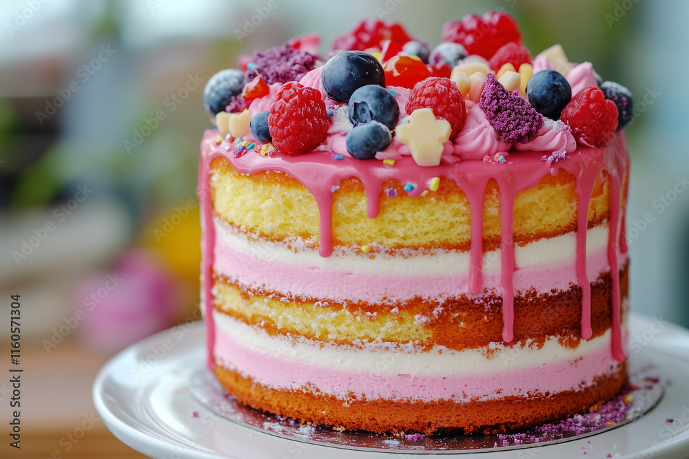 A delicious cake with berries. Good for any project. A delicious cake with berries. Good for any project.