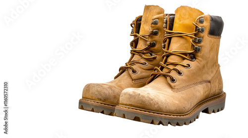Hard-Wearing Work Boots: Durable and dependable, these rugged work boots are built for the toughest jobs.  Made from high-quality leather and featuring sturdy construction.