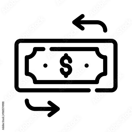 Icon Spending Expense With Style Outline 