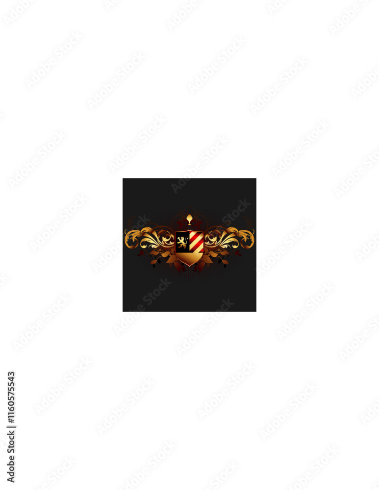 Vector Shield with Ornamental Design - Elegant and Decorative Heraldic Emblem for Graphic Use Vector Shield with Ornamental Design - Elegant and Decorative Heraldic Emblem for Graphic Use