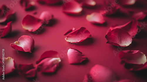 Rose Petals in Pink Background