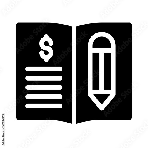 Icon Ledger Bookkeeping With Style Glyph