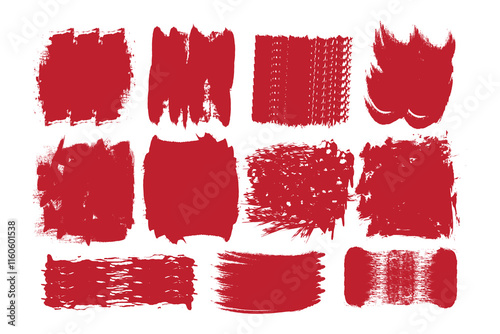 Grunge brush backgrounds set.  Brush stroke frame set