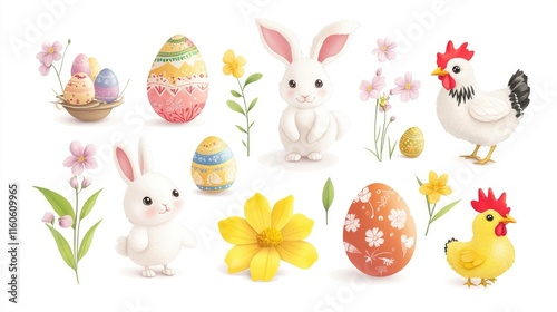 Collection of various Easter egg shapes and designs