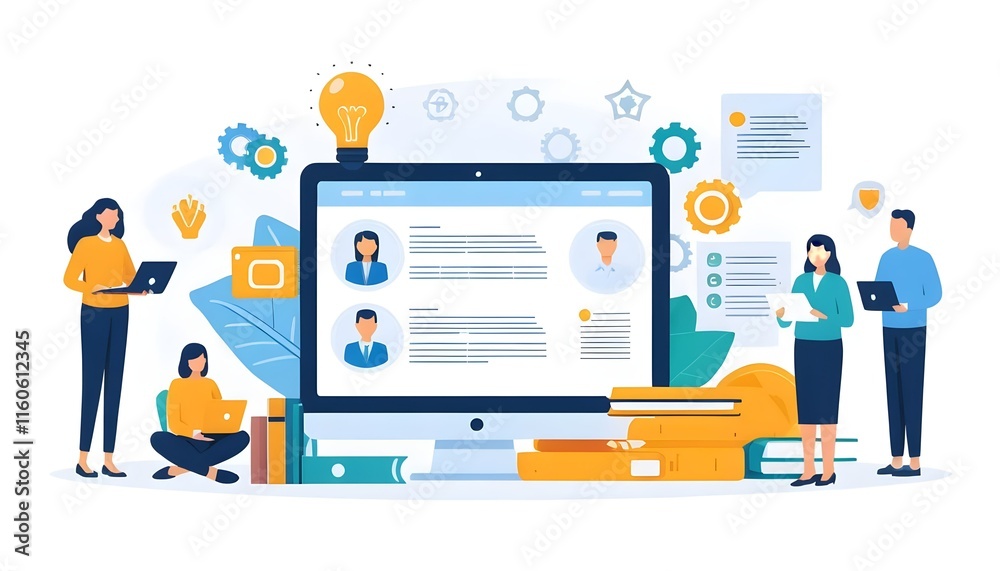 Online and Blended Learning Program Development Icon Isolated on White Background for Education and E-Learning Projects Online and Blended Learning Program Development Icon Isolated on White Background for Education and E-Learning Projects