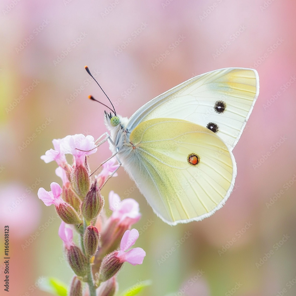 Naklejka premium Close-up of a pieris rapae