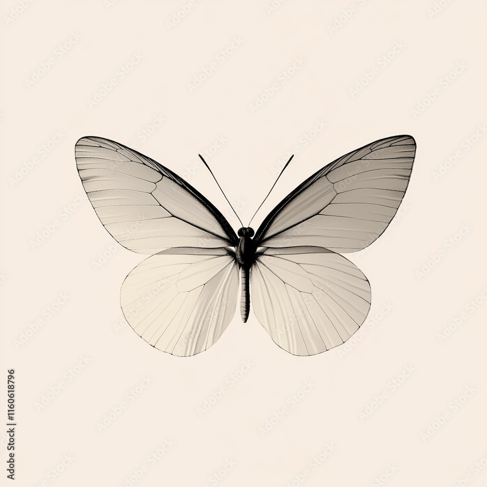 Fototapeta premium Close-up of a pieris rapae