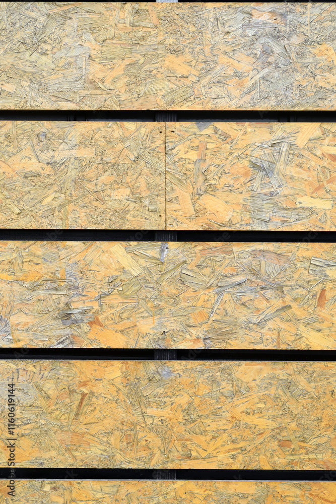 Fototapeta premium Unpainted Fibre Board Wall in Close Up 