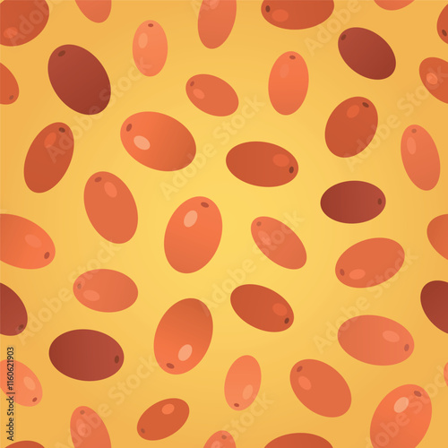 Buckthorn berries pattern