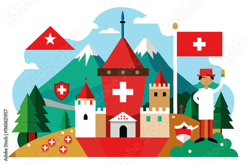 Wallpaper Mural fairy tale castle on hill Torontodigital.ca