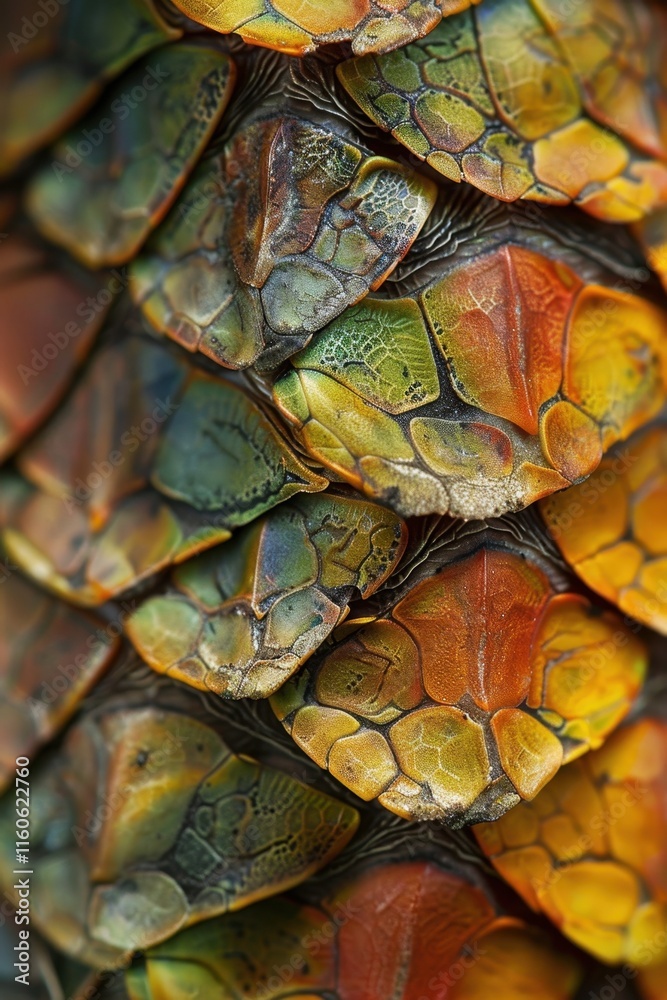 Extreme Close-Up of Textured Snake Scales with Vibrant Colors Extreme Close-Up of Textured Snake Scales with Vibrant Colors