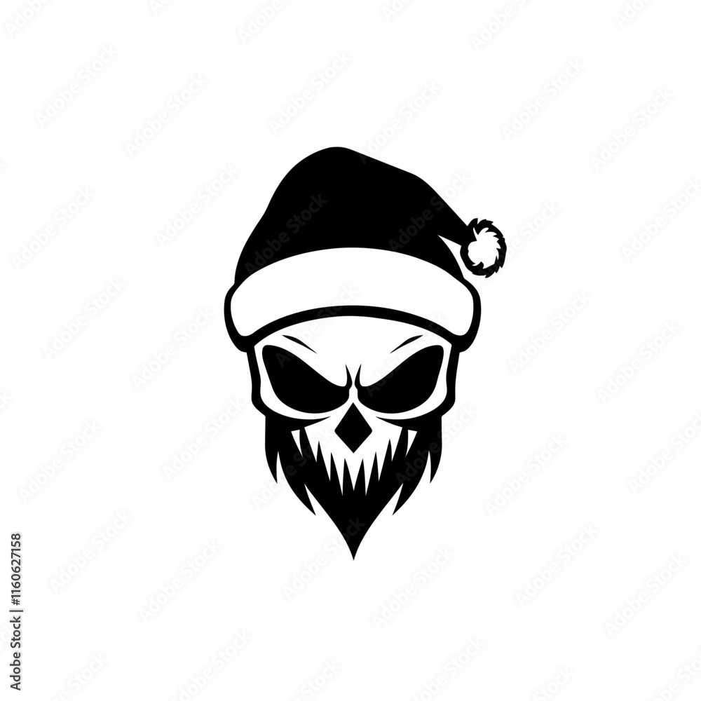 Santa skull vector mascot design Santa skull vector mascot design