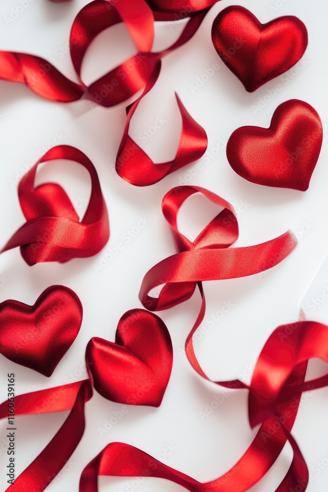 A white plate decorated with many red ribbons, ideal for special occasions or as a gift wrap A white plate decorated with many red ribbons, ideal for special occasions or as a gift wrap
