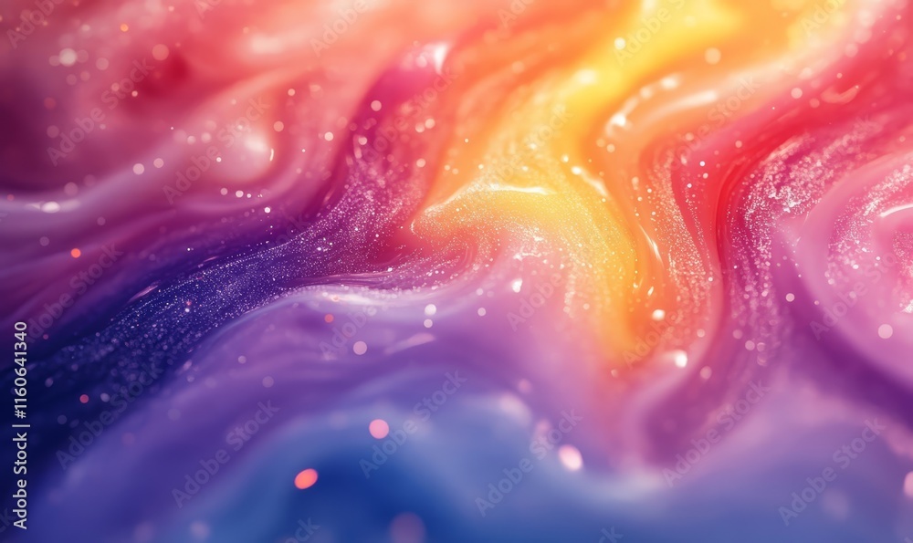 Abstract Colorful Light Fluid, Generative AI Abstract Colorful Light Fluid, Generative AI