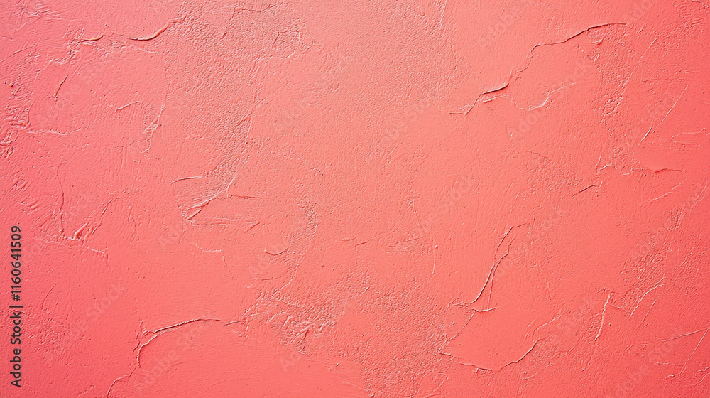 Fototapeta premium Bright Coral Red Background with Textured Surface for Creative Projects