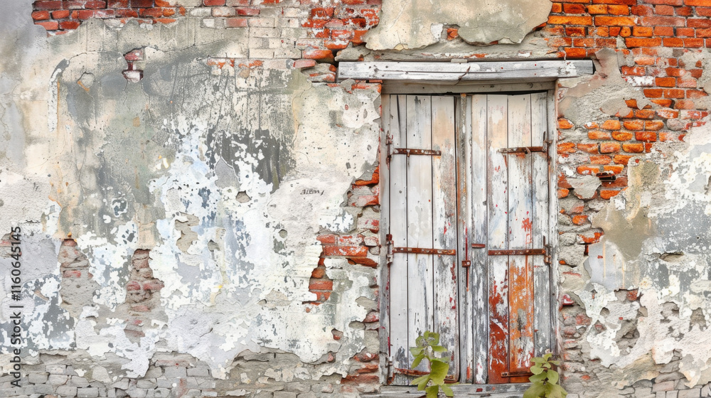 Naklejka premium old white brick wall background