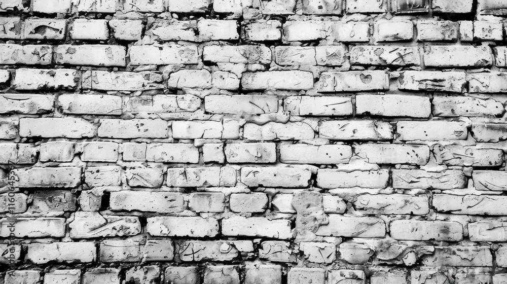 Fototapeta premium old white brick wall background