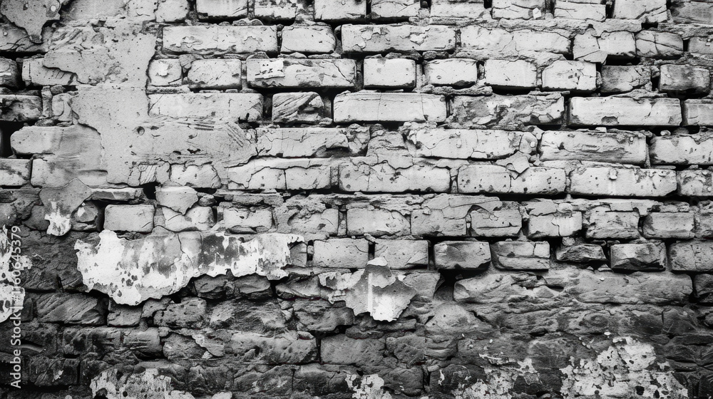 Fototapeta premium old white brick wall background