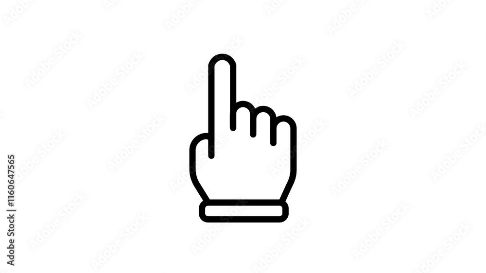 hand cursor click double click animation looping