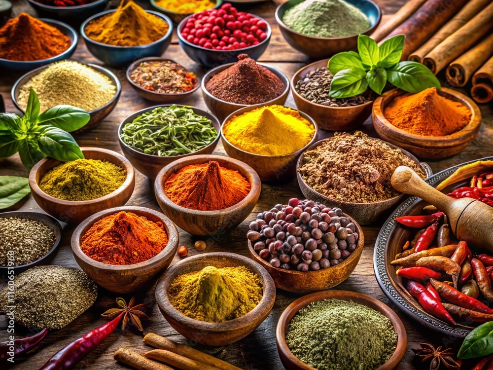 Aromatic Spice & Herb Collection - Gourmet Display Aromatic Spice & Herb Collection - Gourmet Display